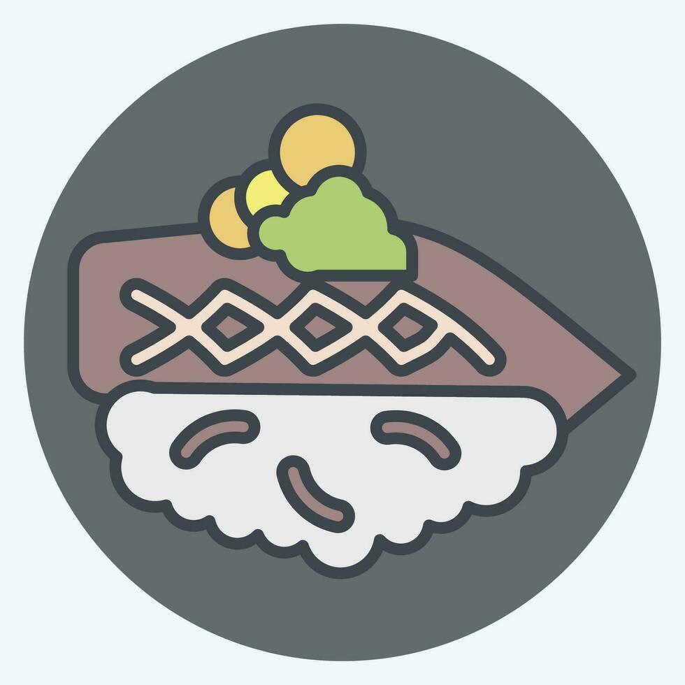 Icon Kohada. related to Sushi symbol. color mate style. simple design editable. simple illustration vector