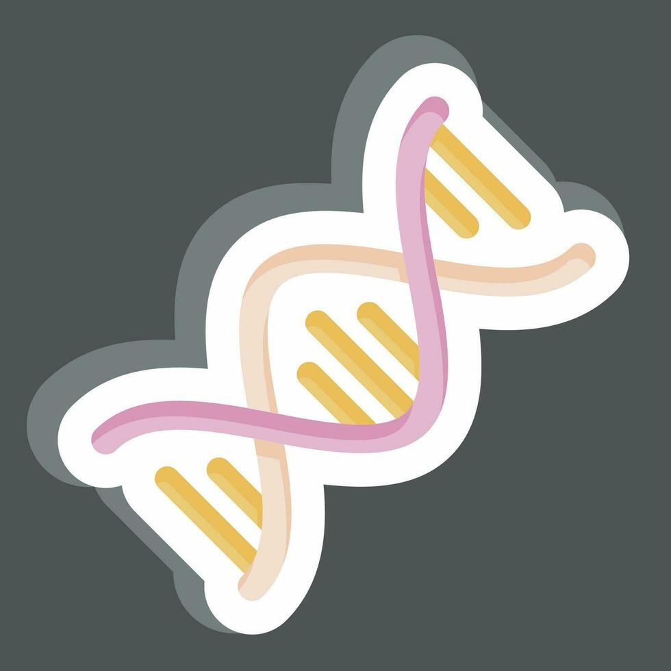 Sticker DNA. related to World Cancer symbol. simple design editable. simple illustration vector