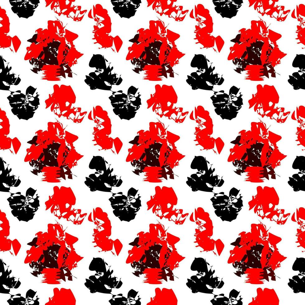 Abstract seamless pattern with red rose on white background. Design with chinese style for wallpaper or fabric. Red rose concept. Elegant. vector