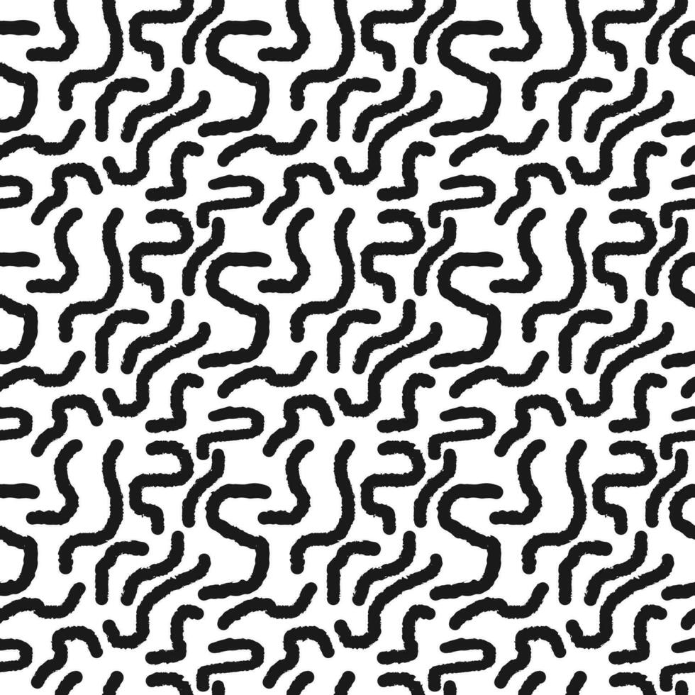 Abstract seamless Pattern. Elegant wavy pattern. Vector seamless black and white wavy shapes pattern. Abstract background. Repeating abstract tileable background. Trendy design