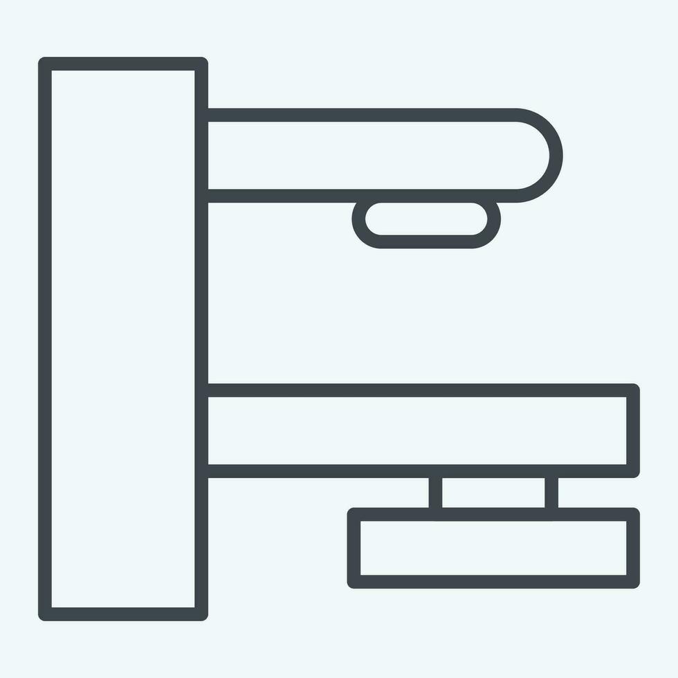 Icon Radiotherapy. related to World Cancer symbol. line style. simple design editable. simple illustration vector