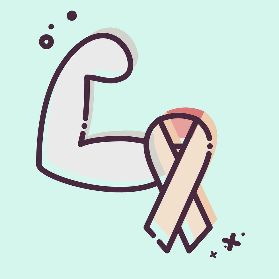 Icon Strong. related to World Cancer symbol. MBE style. simple design editable. simple illustration vector