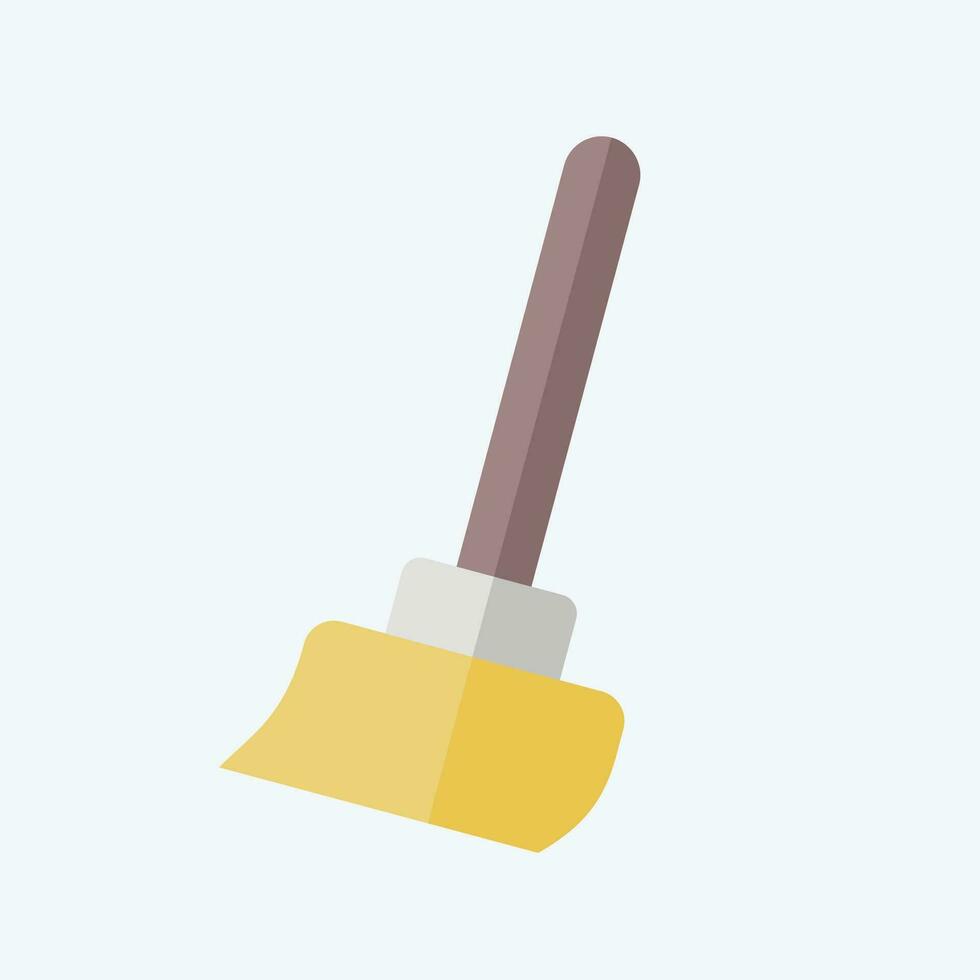 Icon Broom. related to Cleaning symbol. flat style. simple design editable. simple illustration vector