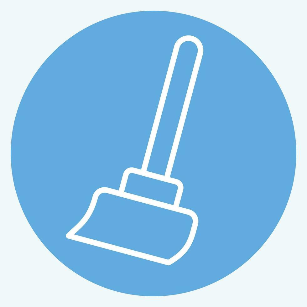 Icon Broom. related to Cleaning symbol. blue eyes style. simple design editable. simple illustration vector