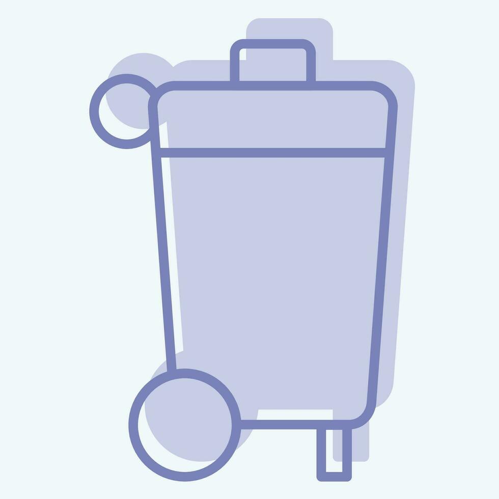 Icon Garbage Bin. related to Cleaning symbol. two tone style. simple design editable. simple illustration vector