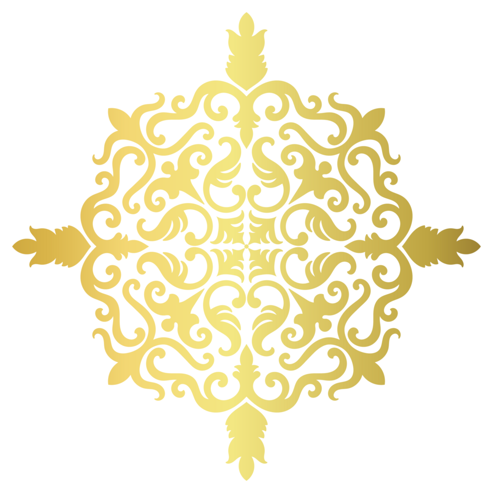 Golden mandala.Mandala de lujo .color dorado png