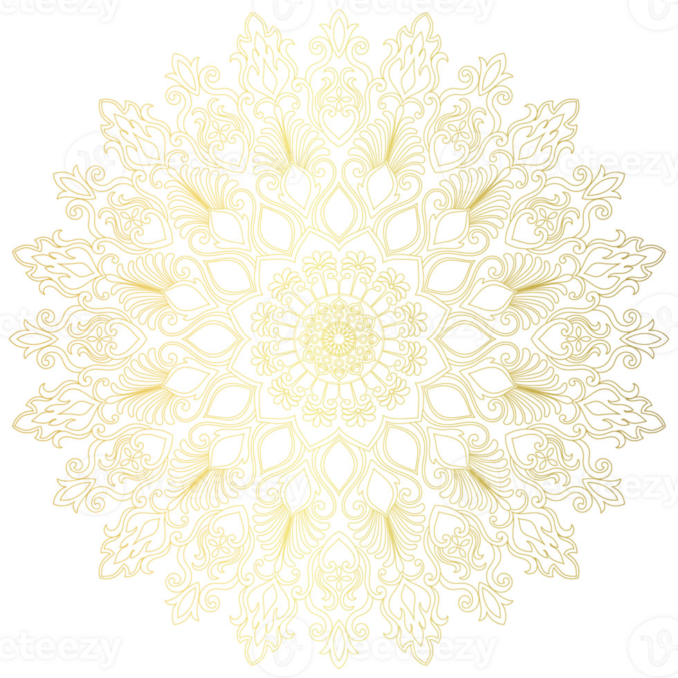 Golden mandala.Mandala de lujo .color dorado png