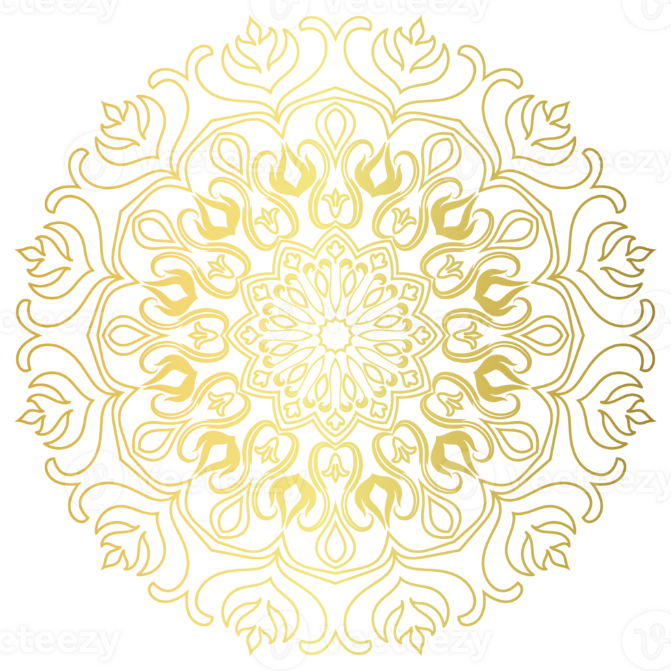 Golden mandala.Mandala de lujo .color dorado png