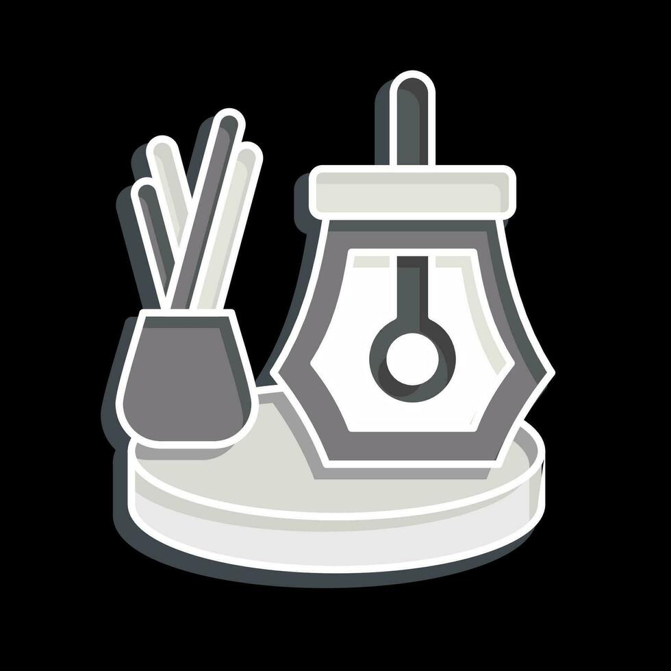 Icon Turkish Tea. related to Turkey symbol. glossy style. simple design editable. simple illustration vector