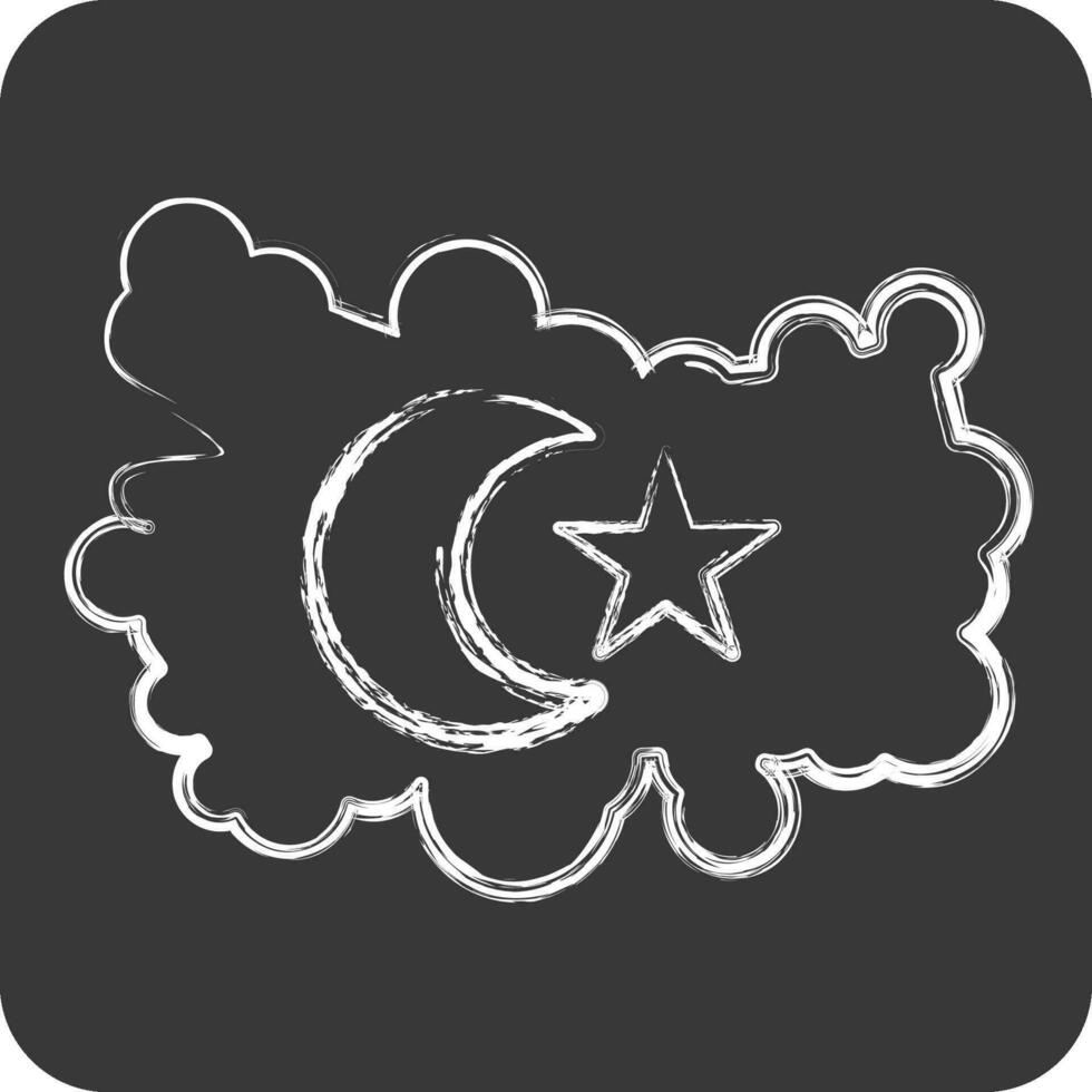 Icon Turkey Map. related to Turkey symbol. chalk Style. simple design editable. simple illustration vector