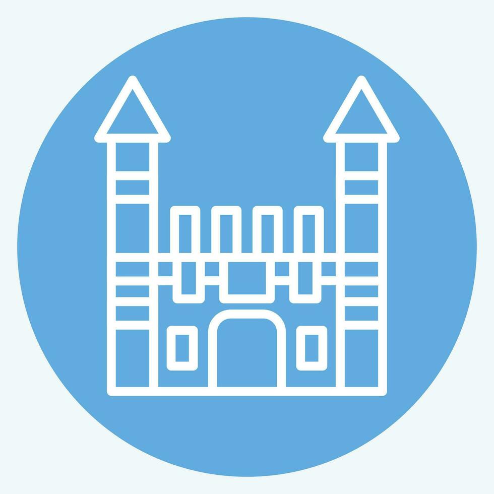 Icon Toplapi Palace. related to Turkey symbol. blue eyes style. simple design editable. simple illustration vector