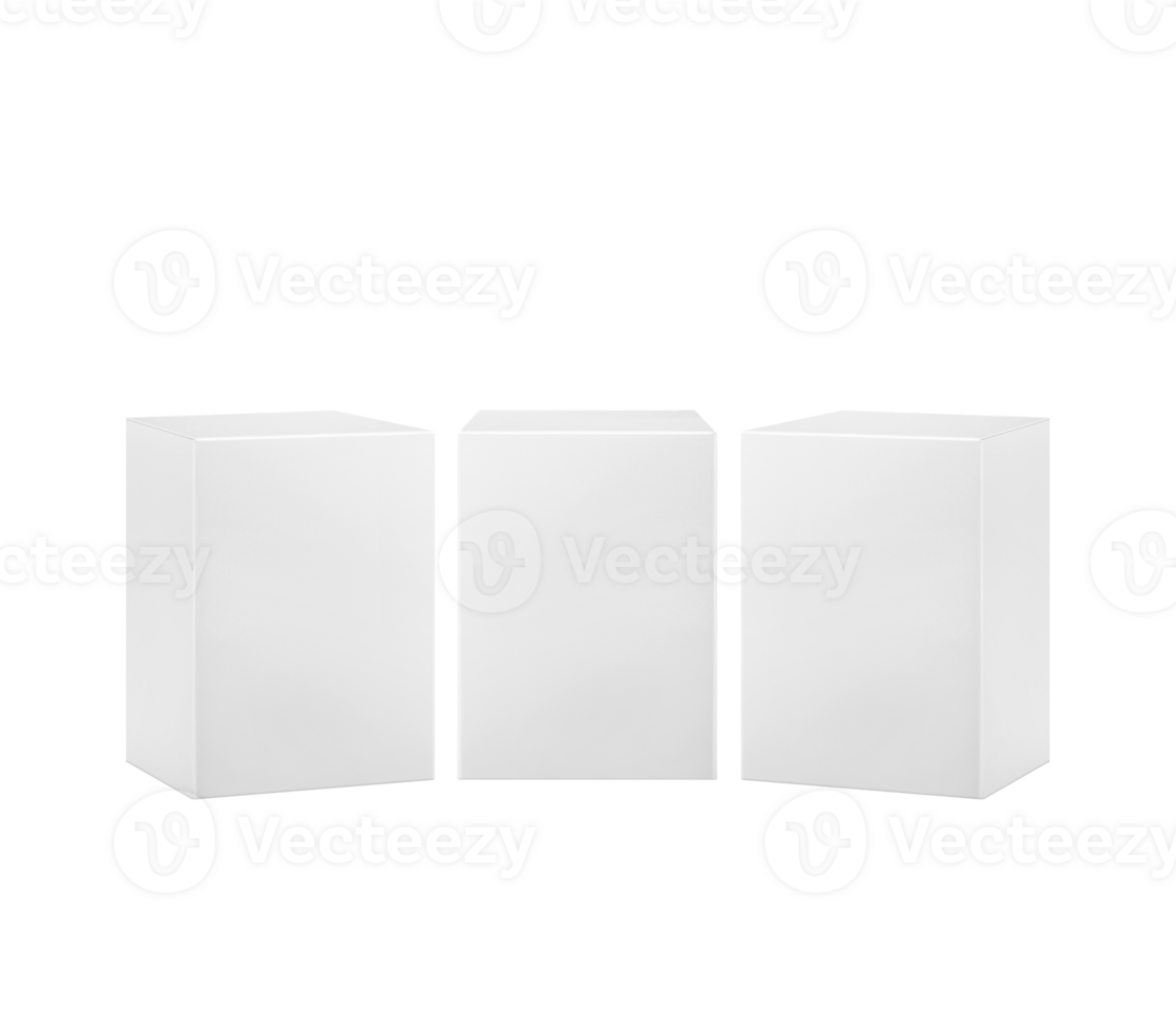 product packaging box empty box mockup isolated PNG transparent
