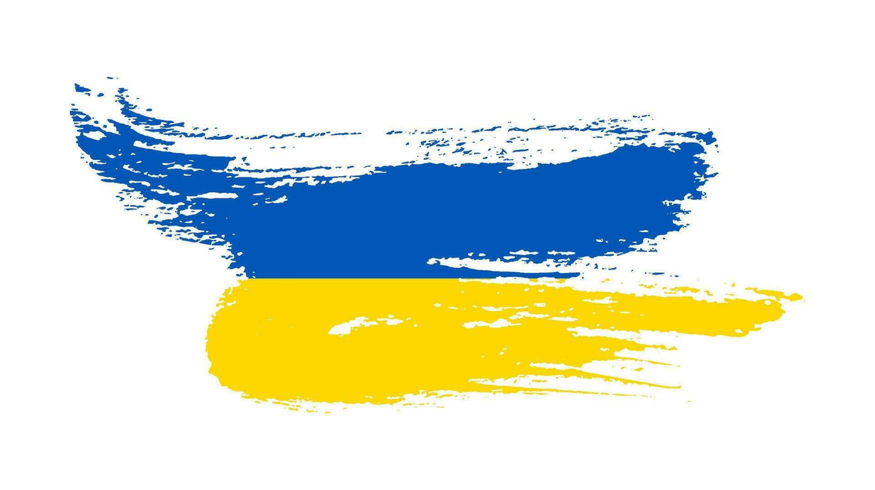 Ukrainian national flag in grunge style vector