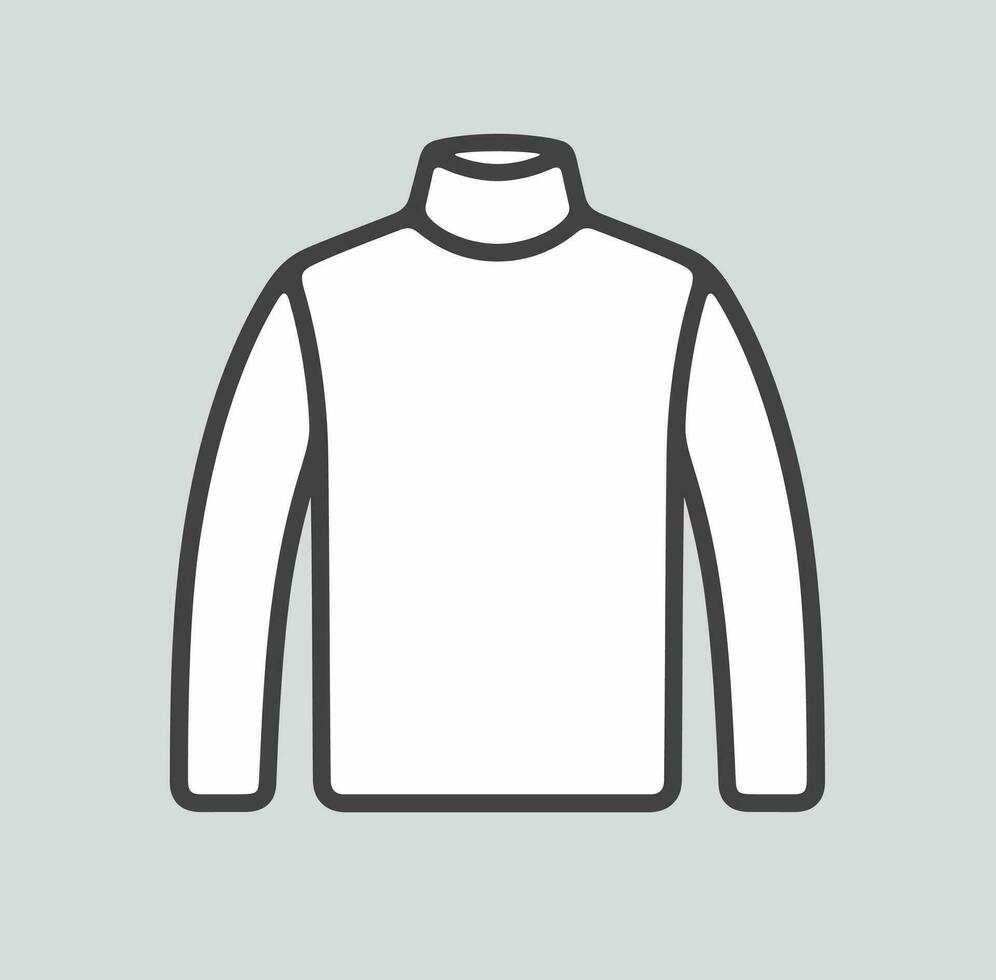 Men's turtleneck line icon on a background. Vector illustration.