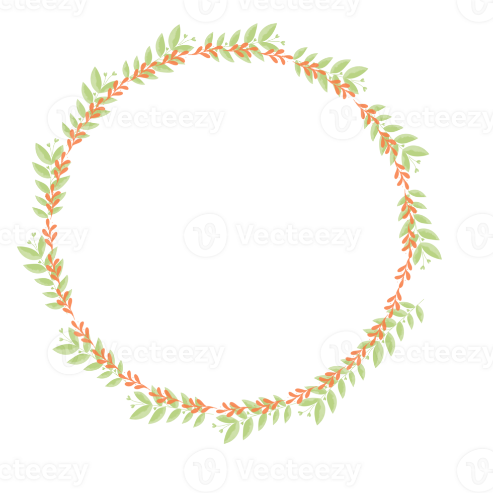 a wreath of flowers on a transparent background png