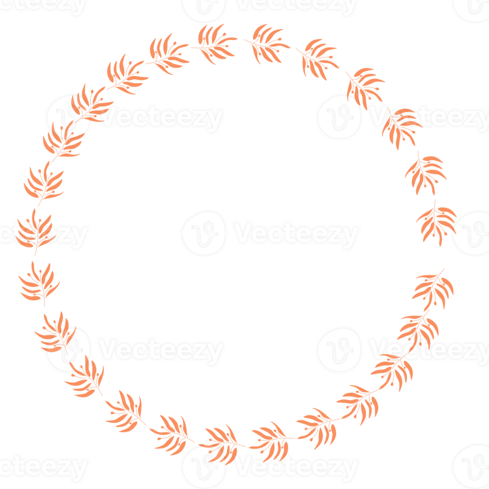 a wreath of flowers on a transparent background png