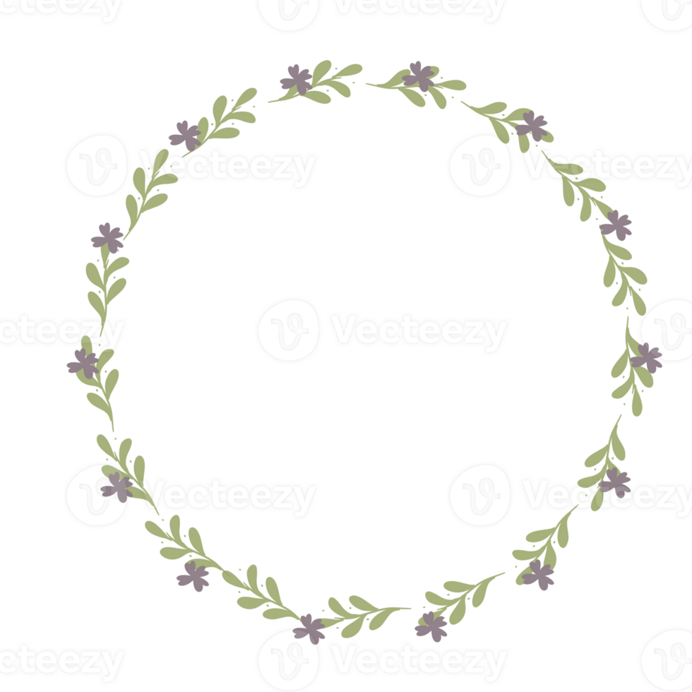 a wreath of flowers on a transparent background png