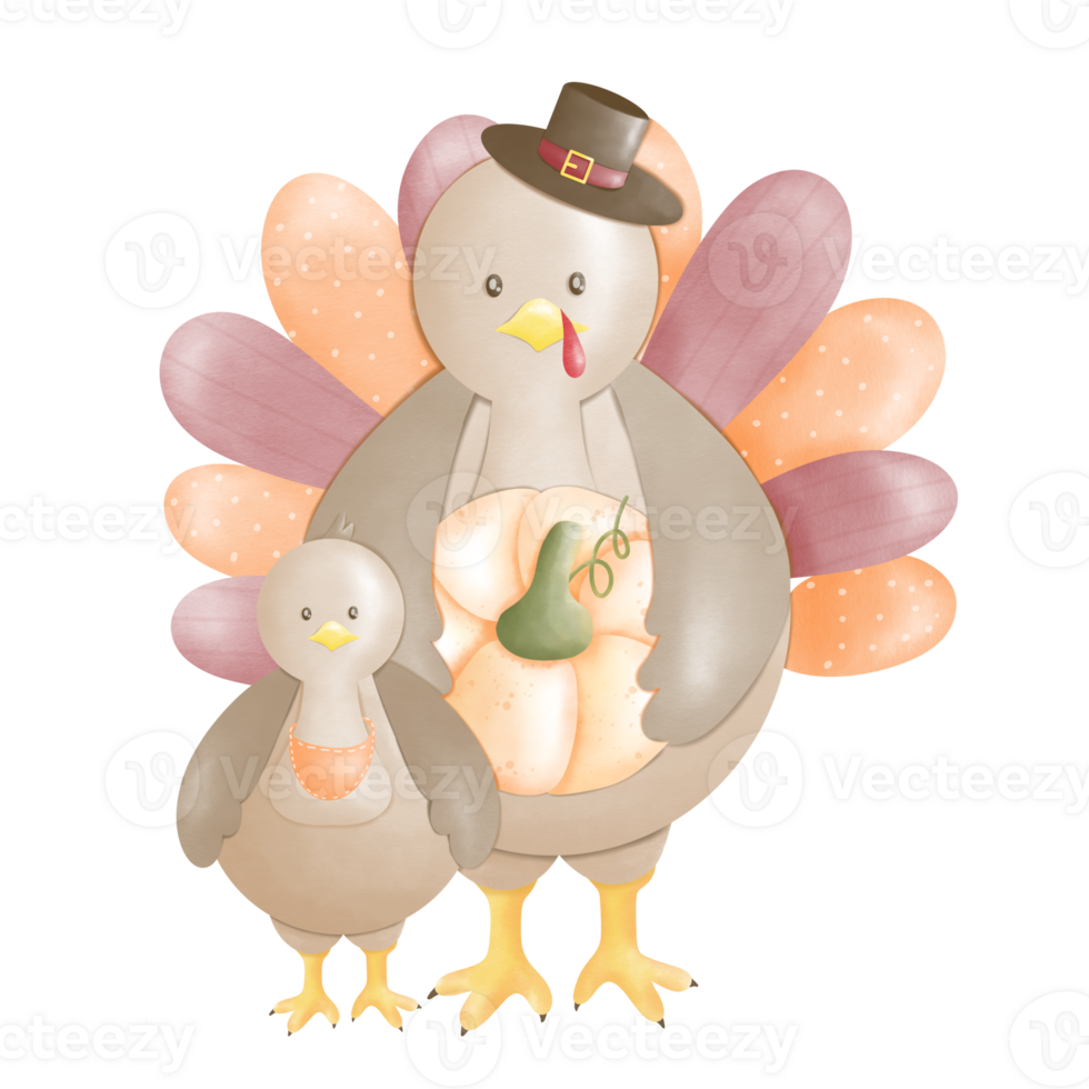 cutie turkey in autumn png
