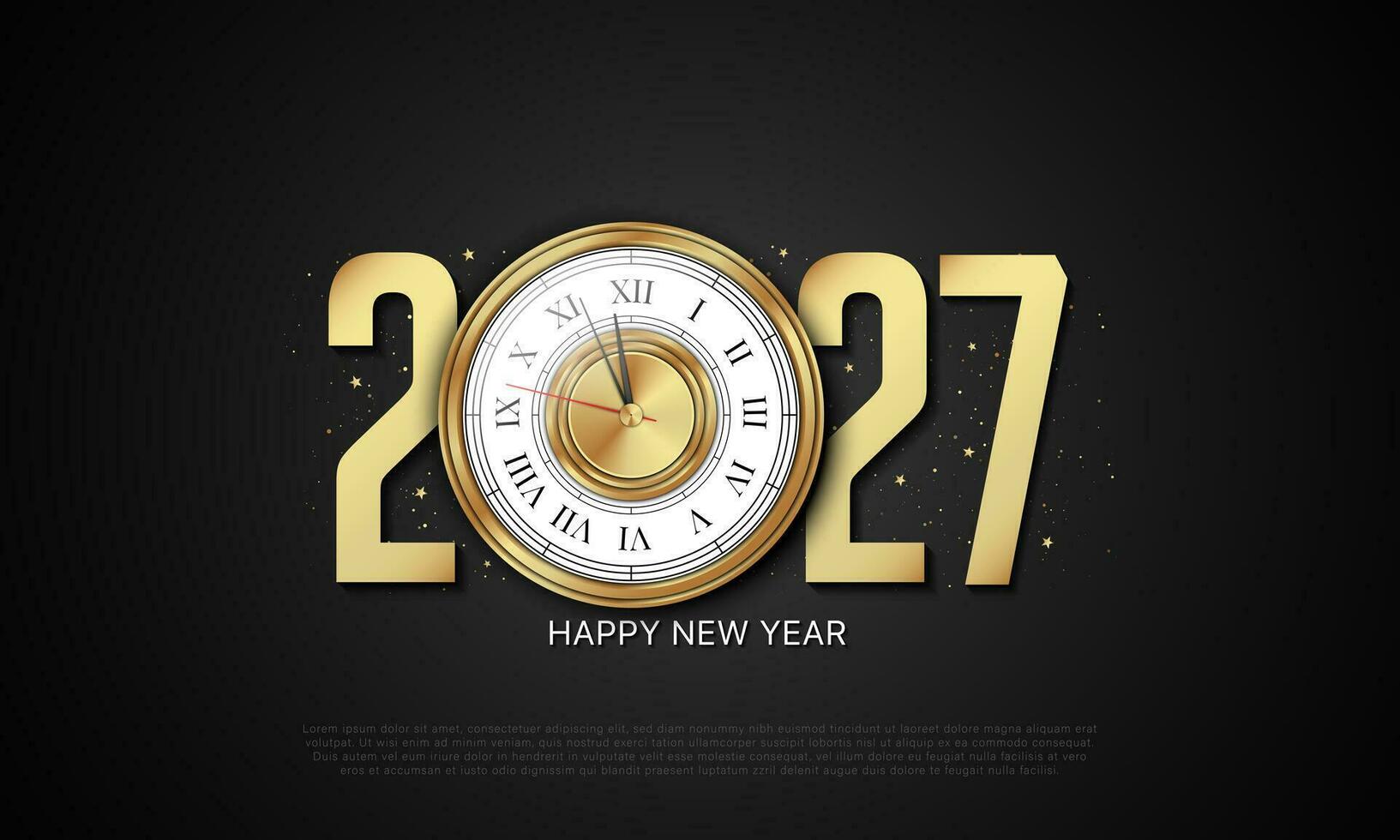 2027 Happy New Year Background Design. vector