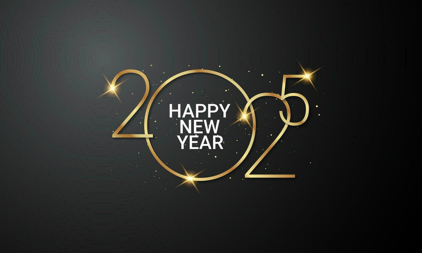 2025 Happy New Year Background Design. vector