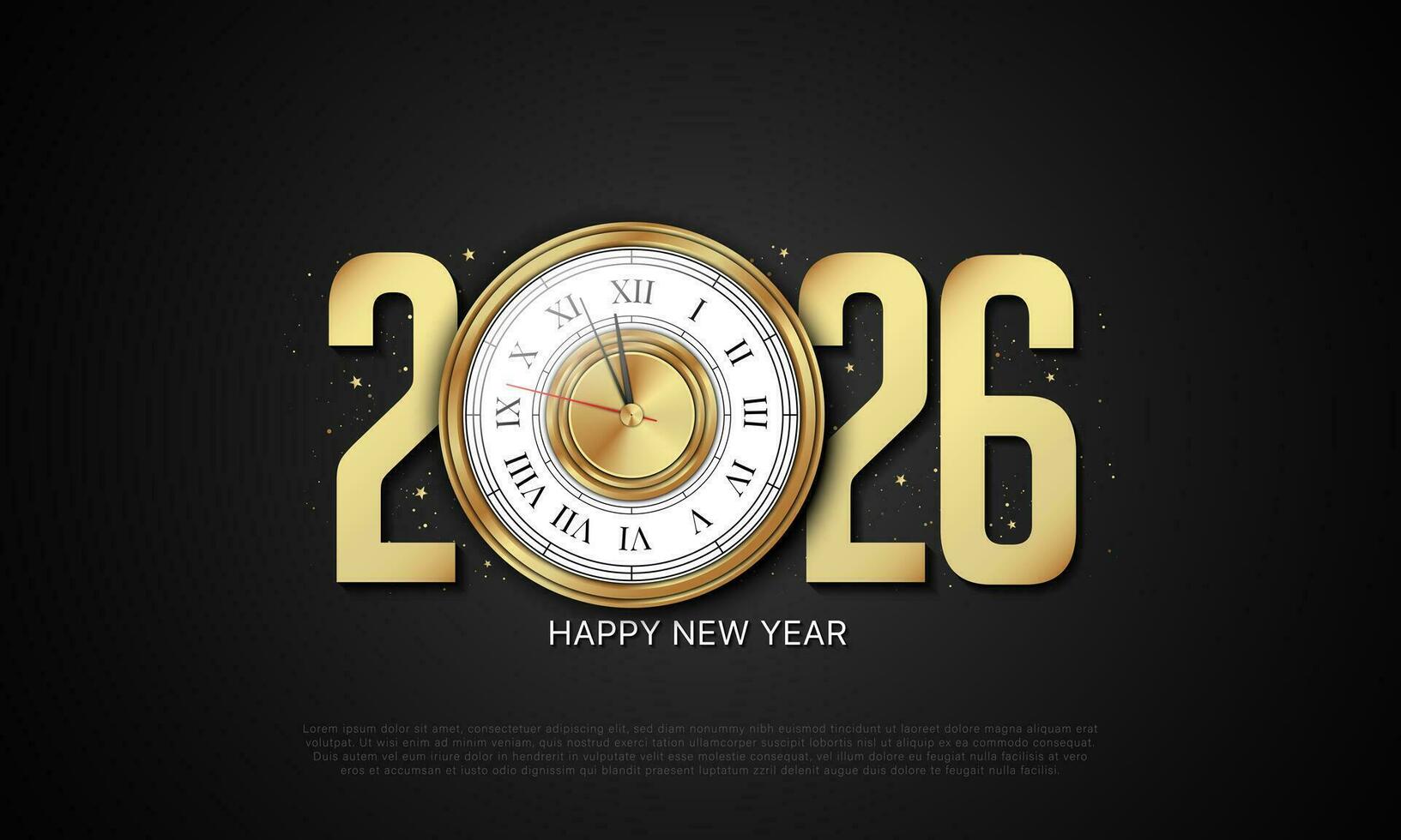2026 Happy New Year Background Design. vector