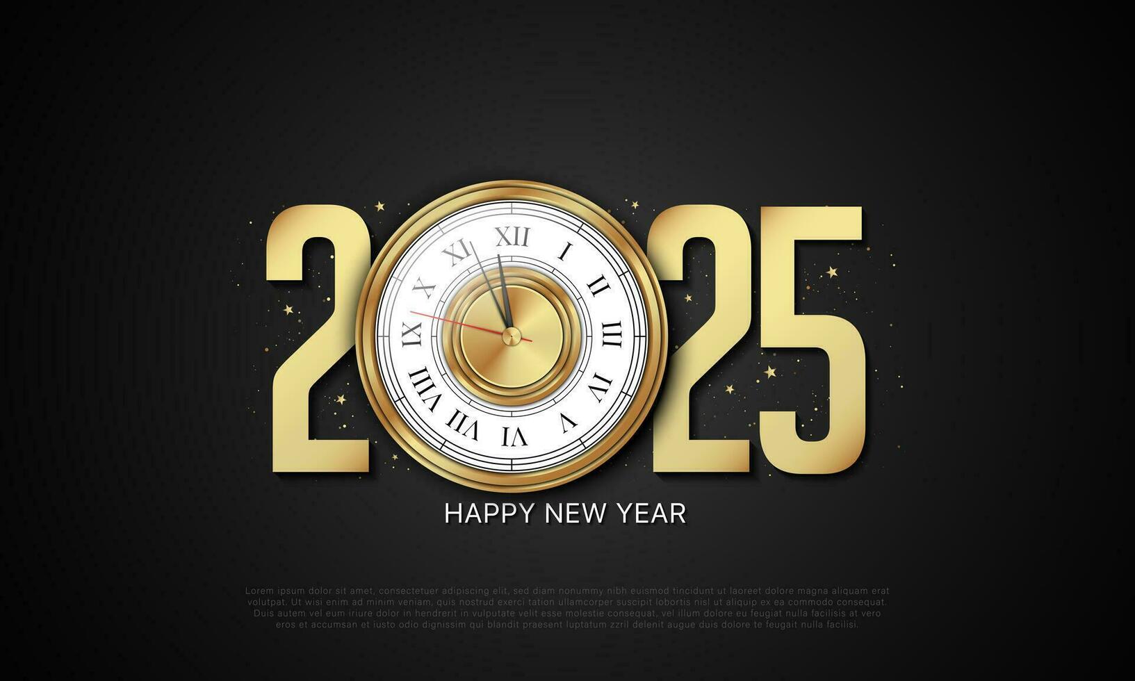 2025 Happy New Year Background Design. vector