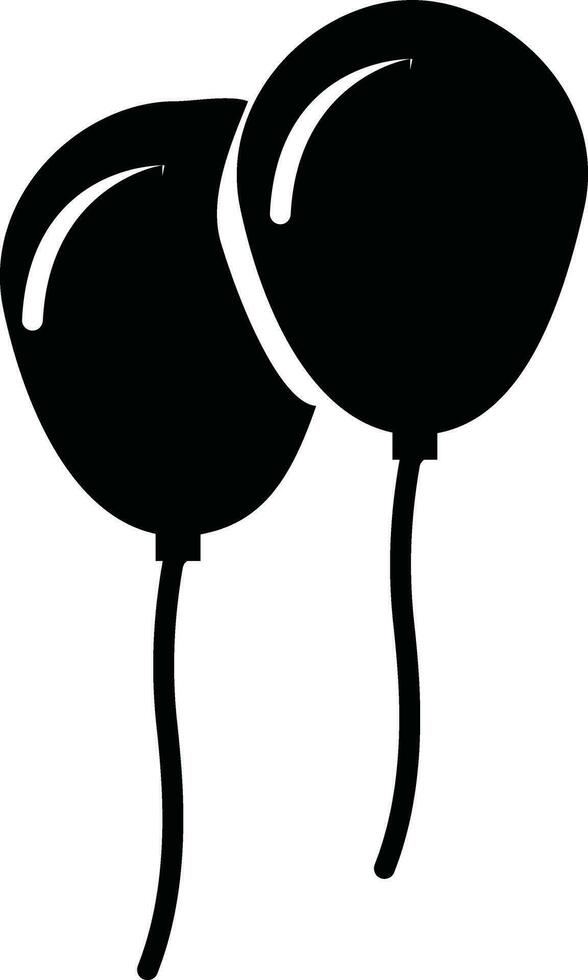 Balloons Icon Set Vector Design. Party and Celebration Line Icon Design
