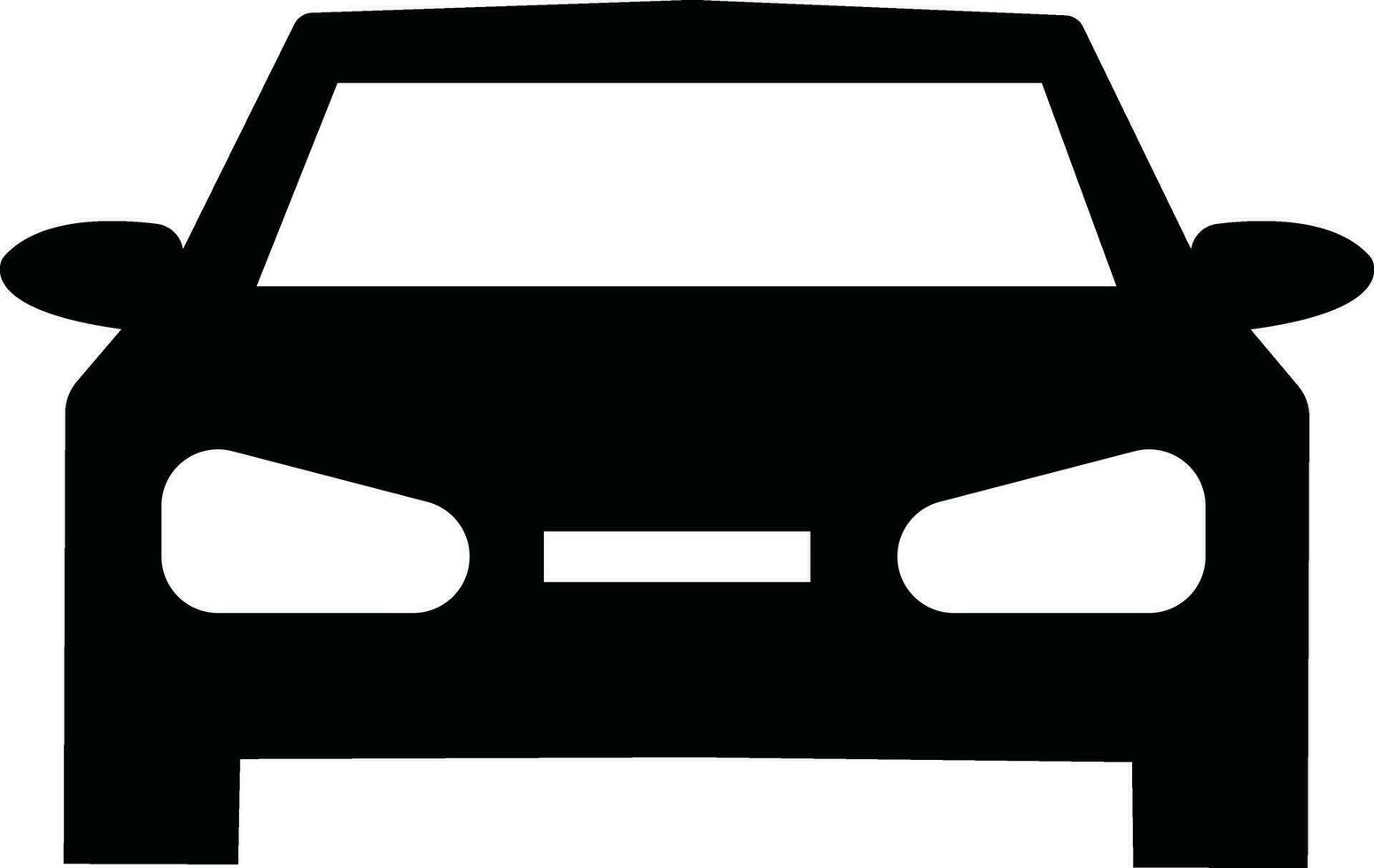 realistic vector car and perspective from front, back, side and top. Car Icons - Line Series