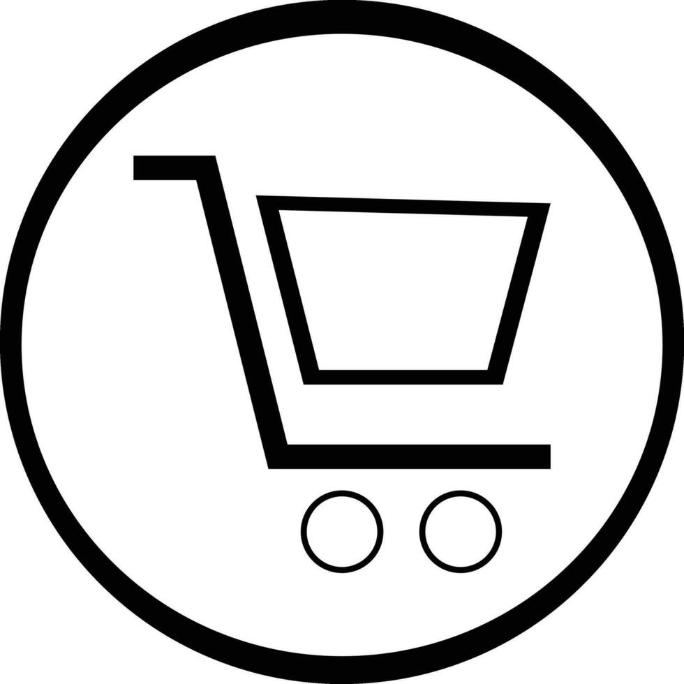 Shopping cart line art icon for apps and websites. trolley linear flat black white symbol file. editable stroke .vector vector