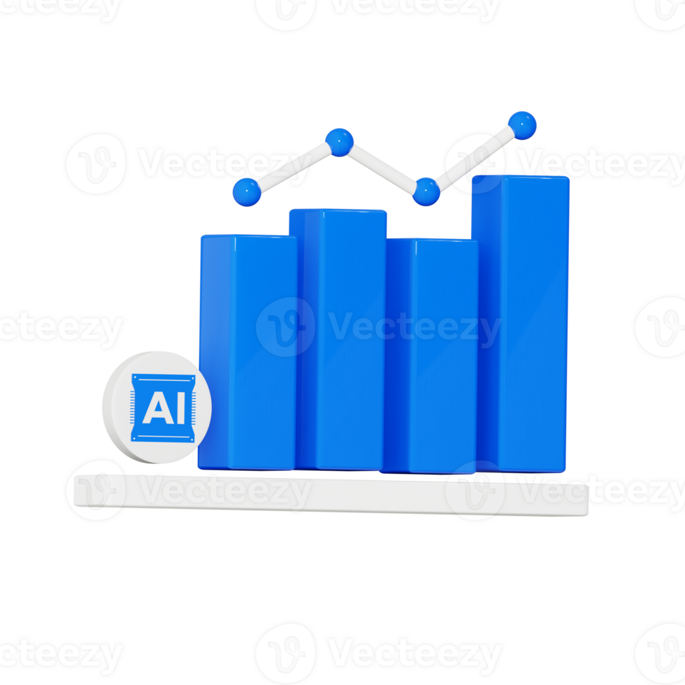 Data Graph Artificial Intelligence 3D Icon png