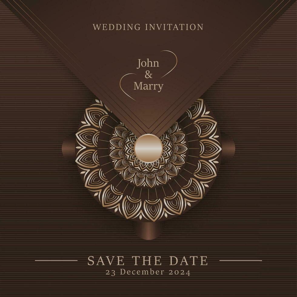 rounded decorative invitation cover design vector