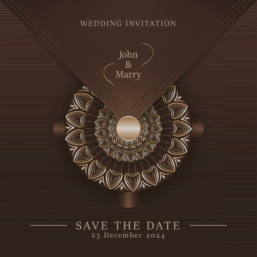 rounded decorative invitation cover design vector