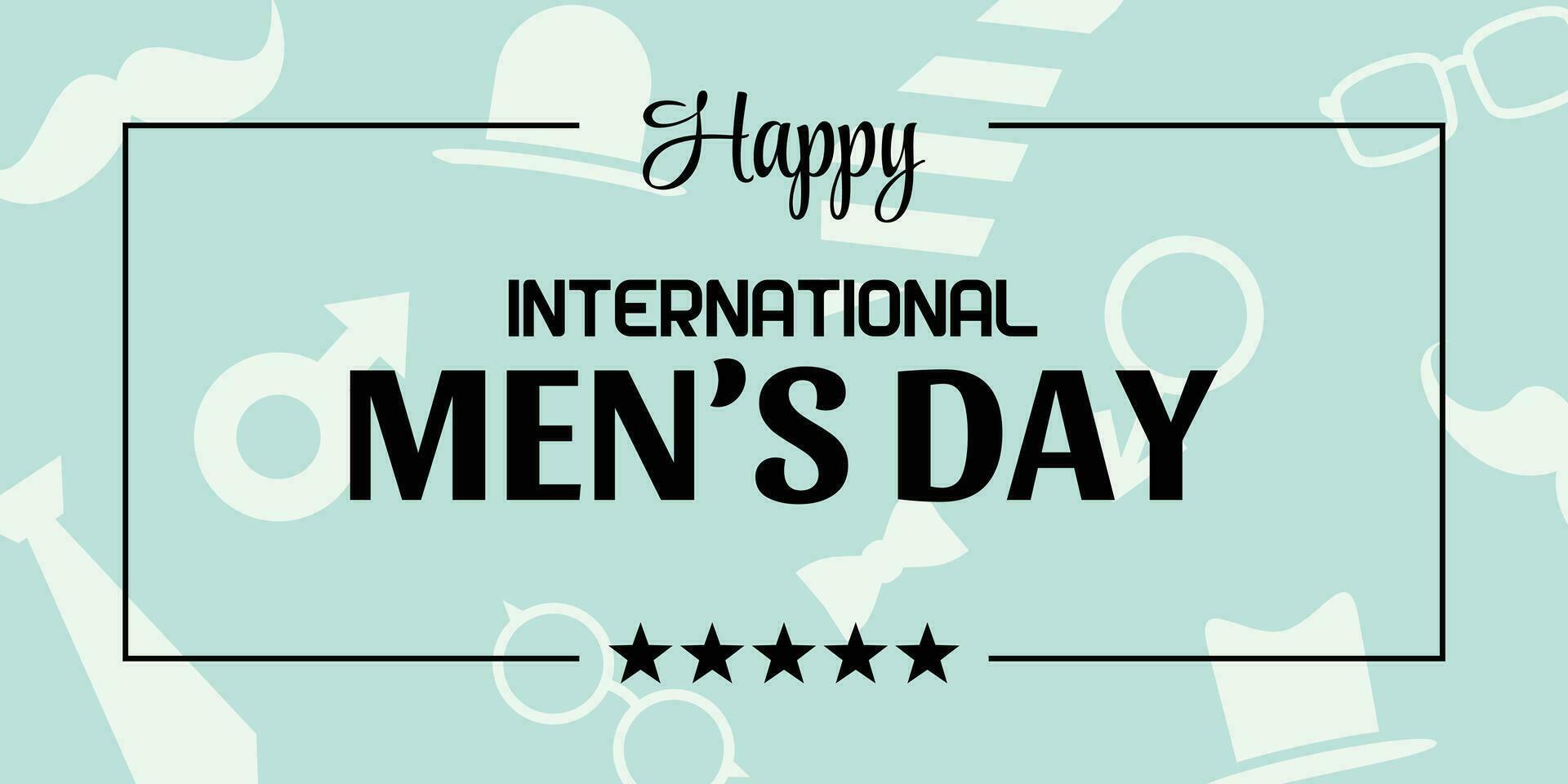 international men's day banner, flat style vector. design for banner, poster, flyer, greeting card, social media, web. vector