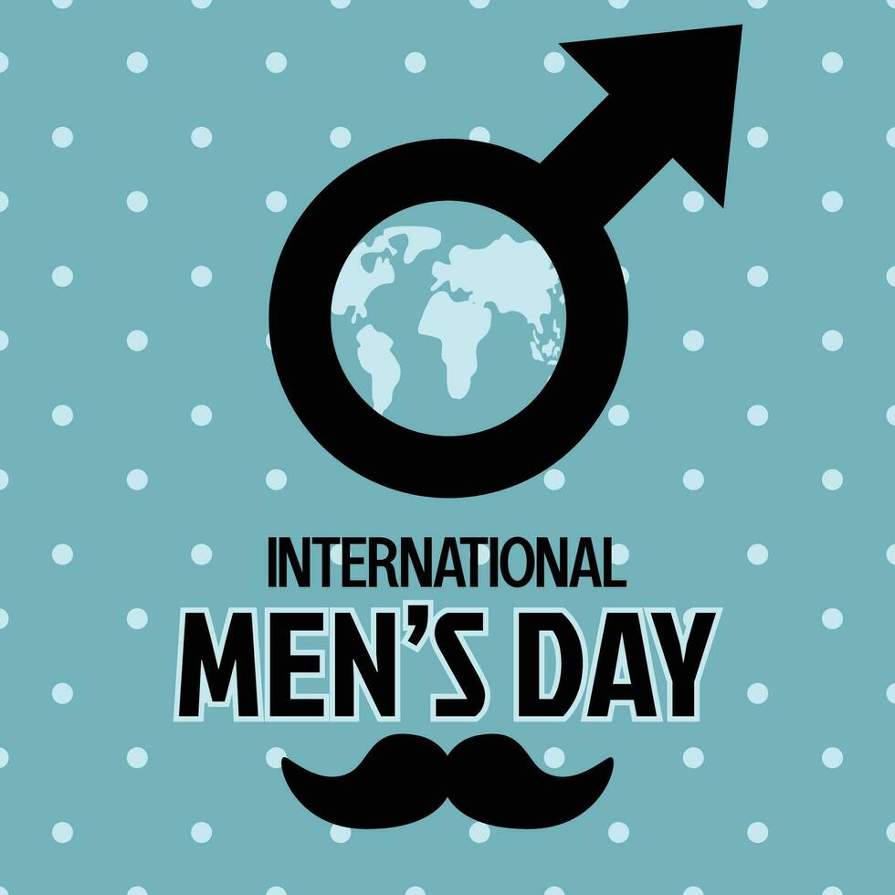 international men's day poster, flat style vector. design for poster, flyer, greeting card, banner, social media, web. vector