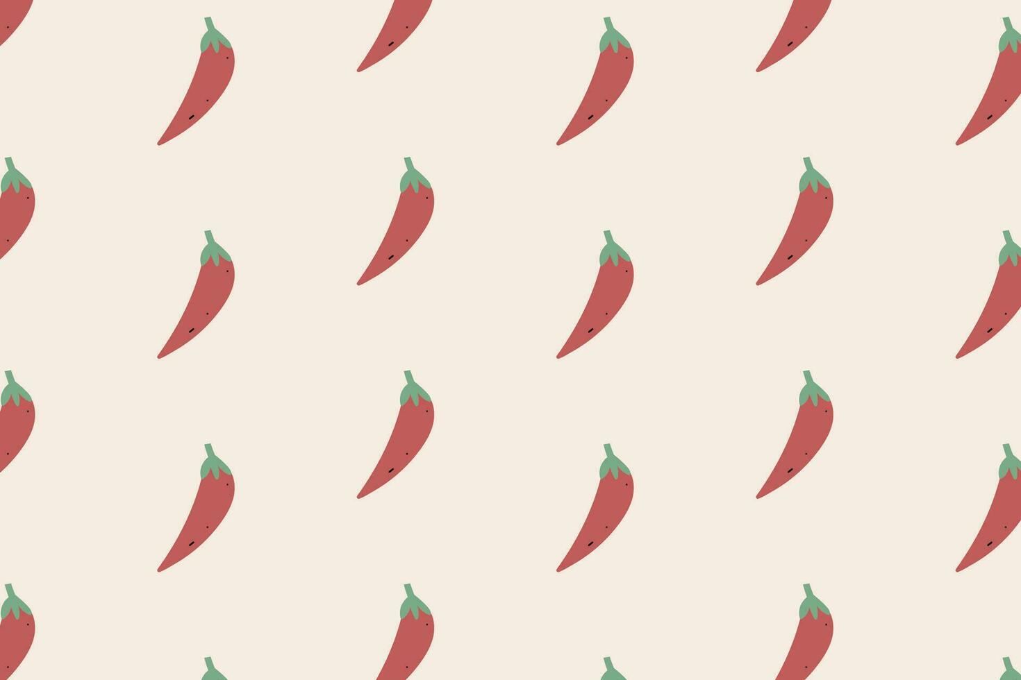 Chilli pattern background. Hand drawn style vector design illustrations.