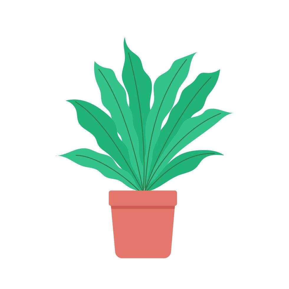 Decorative plants flat image design. Vector illustration