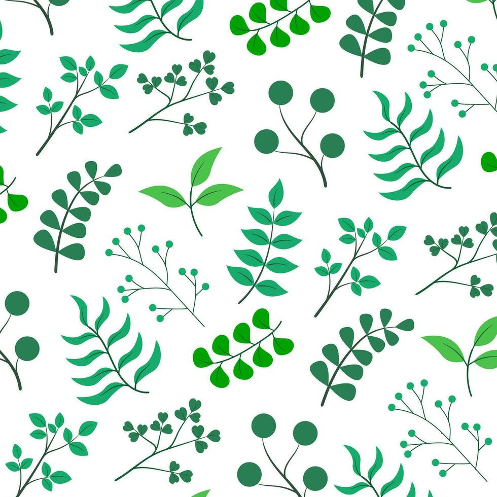 Plant with leaves pattern. Vector Illustration