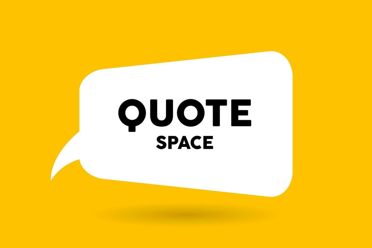 Banner, speech bubble, poster and sticker concept with sample text. white bubble message template design on yellow background. Vector Illustration.