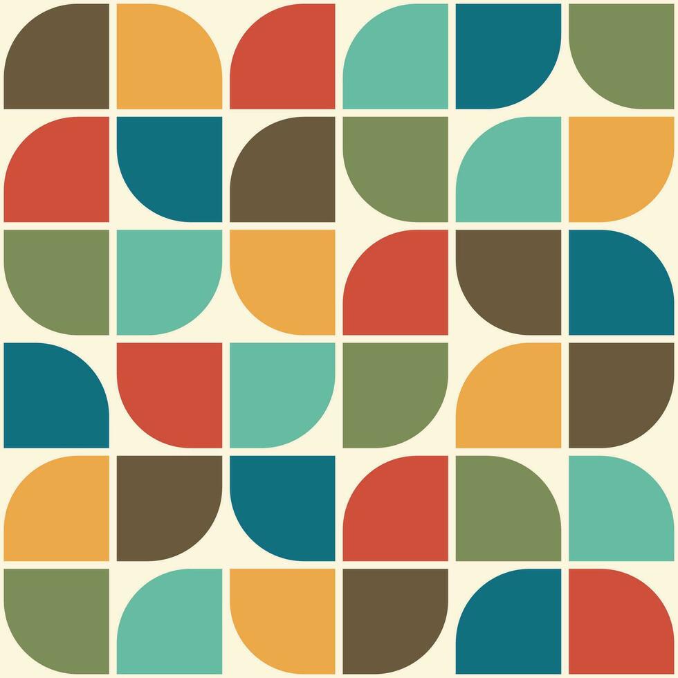 Retro pattern. Colorful geometric background. Vector illustration