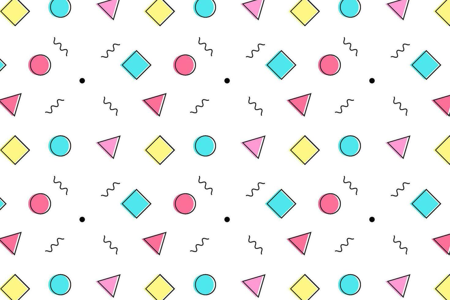 Abstract colorful geometric memphis pattern. Eps10 vector