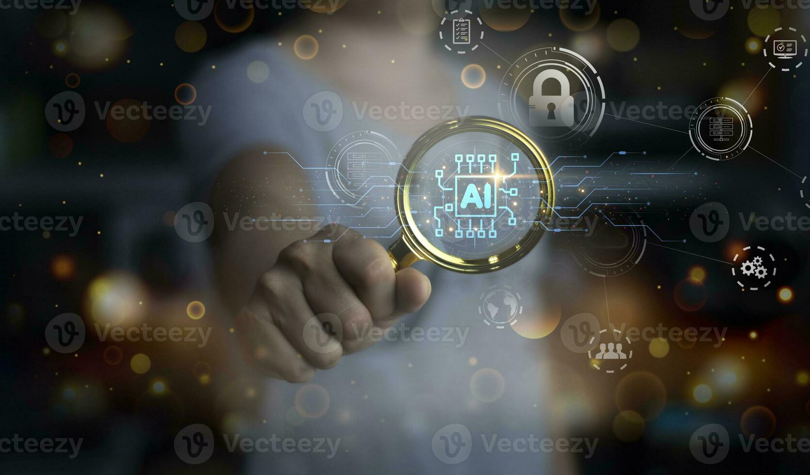 concept user using chat ai intelligent robot system ai Chat with artificial intelligence AI develop and create future technology robots in the online world photo