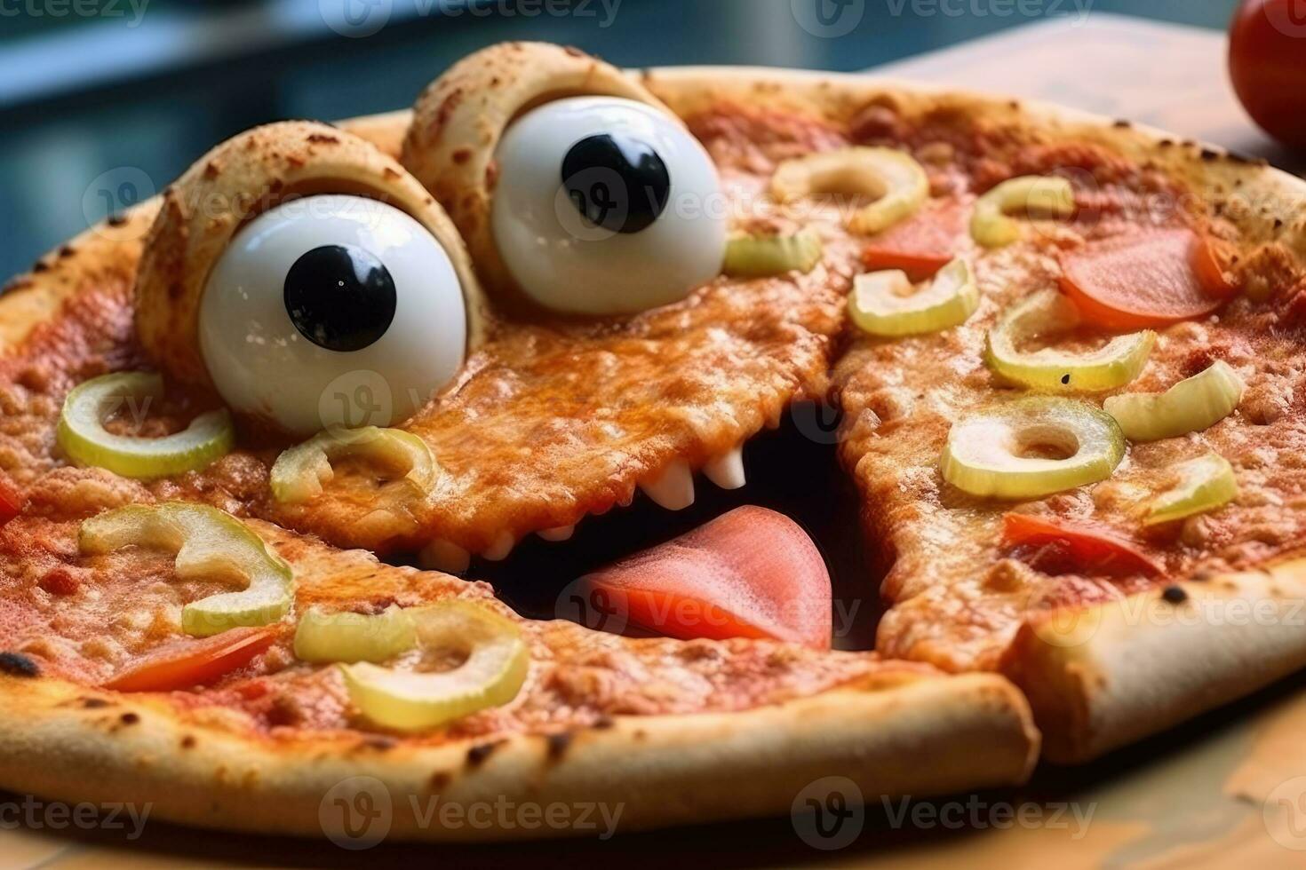 Googly-Eyed Goodness - Humorous Food Photography at Its Best - AI generated photo