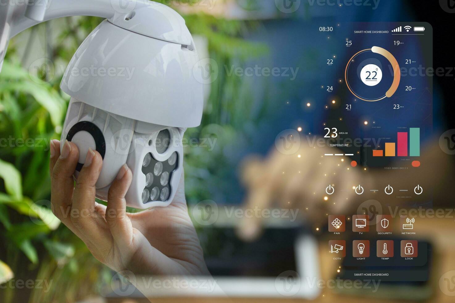IP wifi wireless security camera supports Internet installation technology, security systems, smart home applications photo