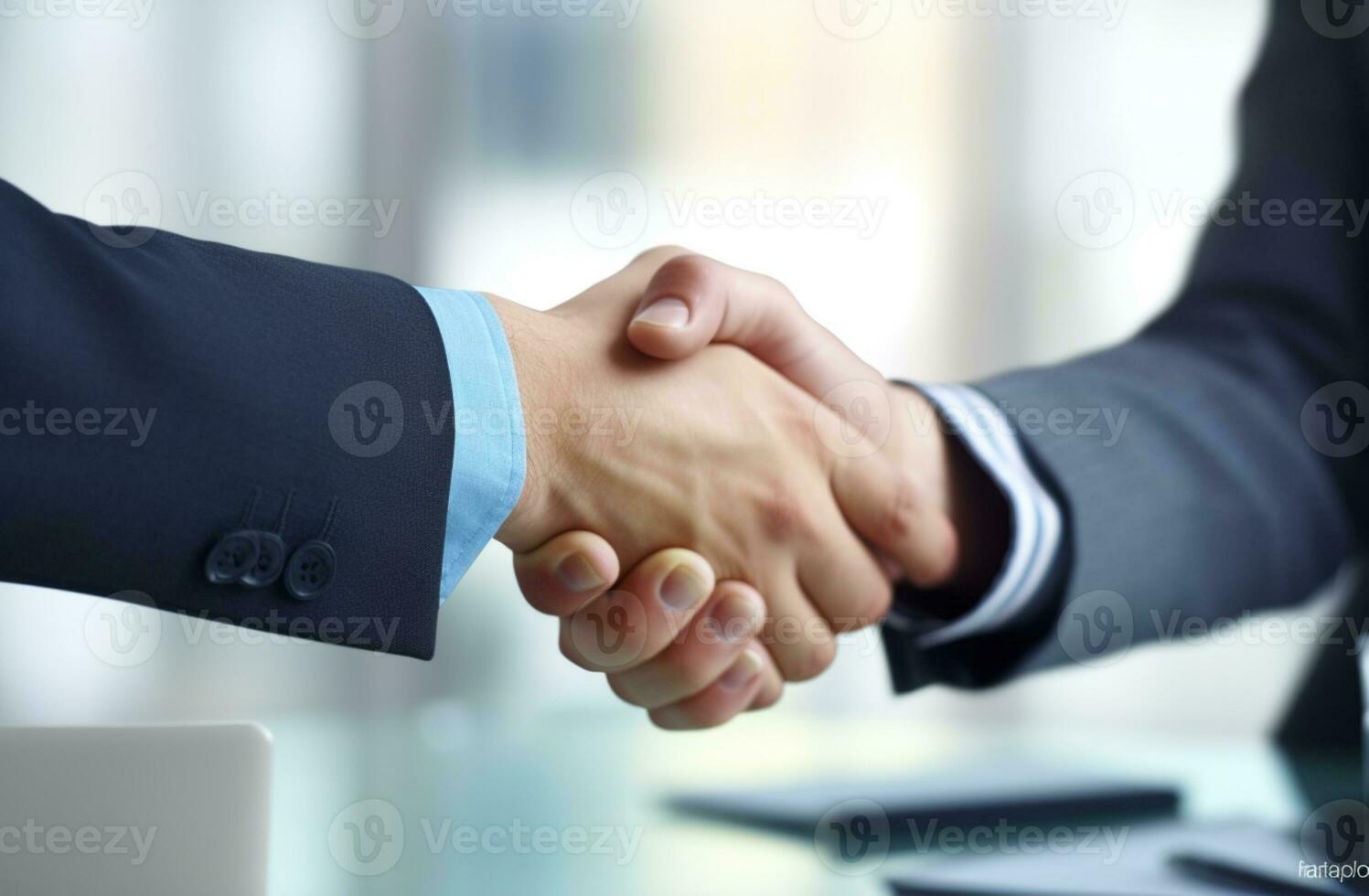 business deal partnership handshake innovation corporate business concept ai generative photo