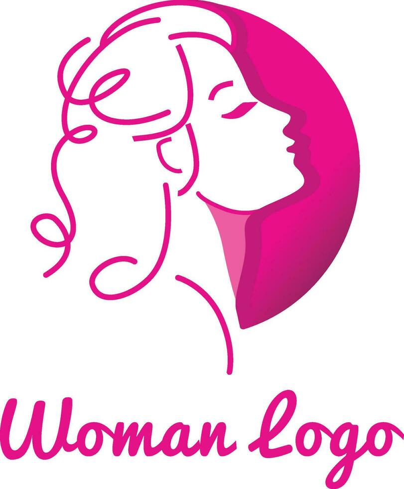 mujer logo modelo vector