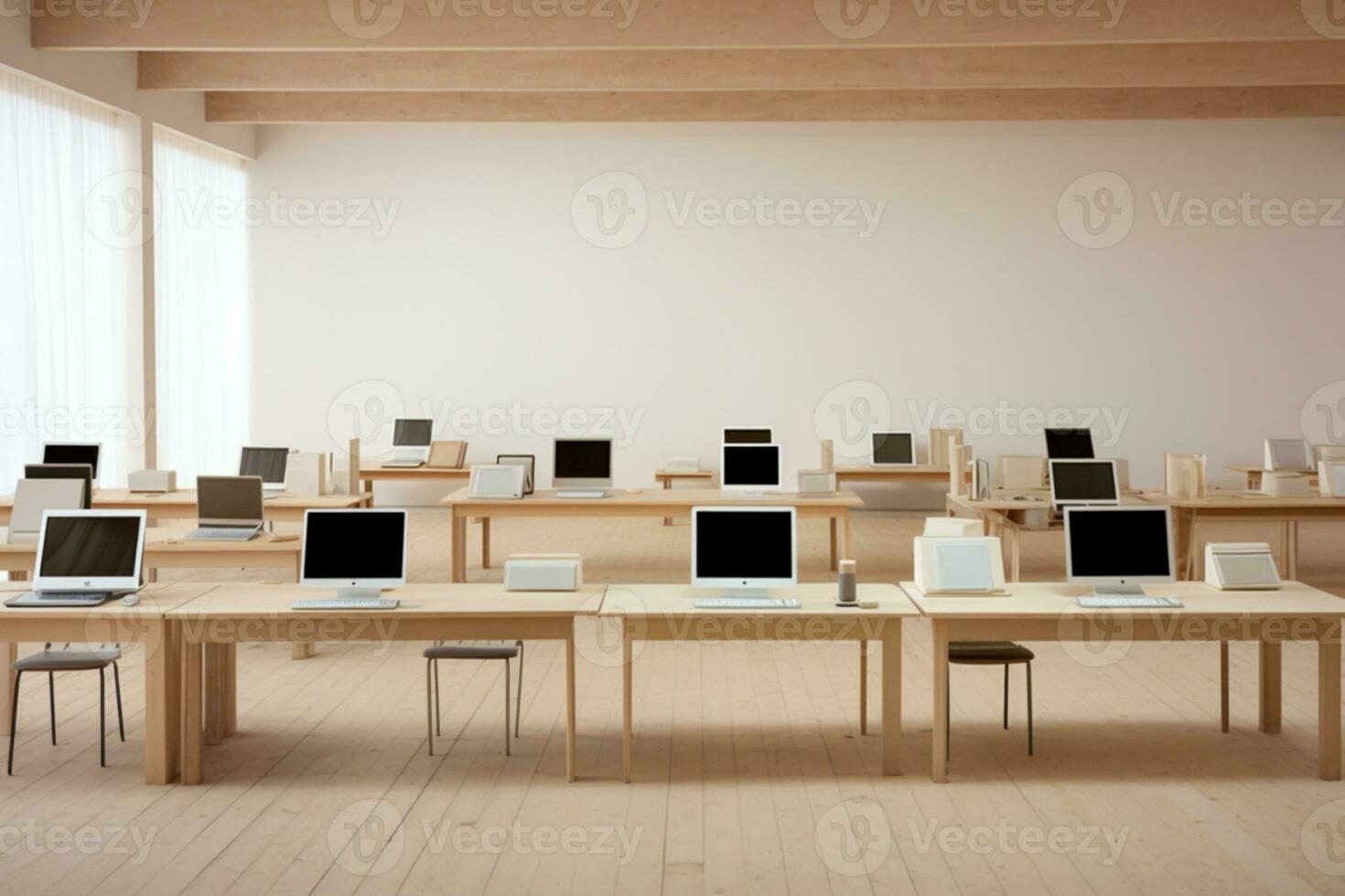 moderno oficina con No personas lujo silla ai generativo foto