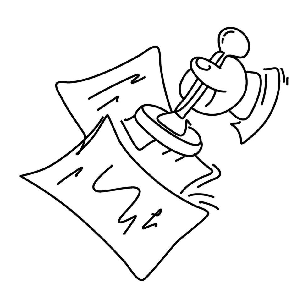 Rubber Stamp Flat Illustration of the approved stamp concept, suitable for use on commercial websites, marketing collateral, and product packaging vector