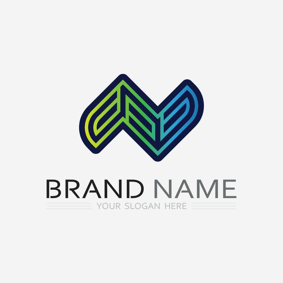 N Letter Logo Template vector
