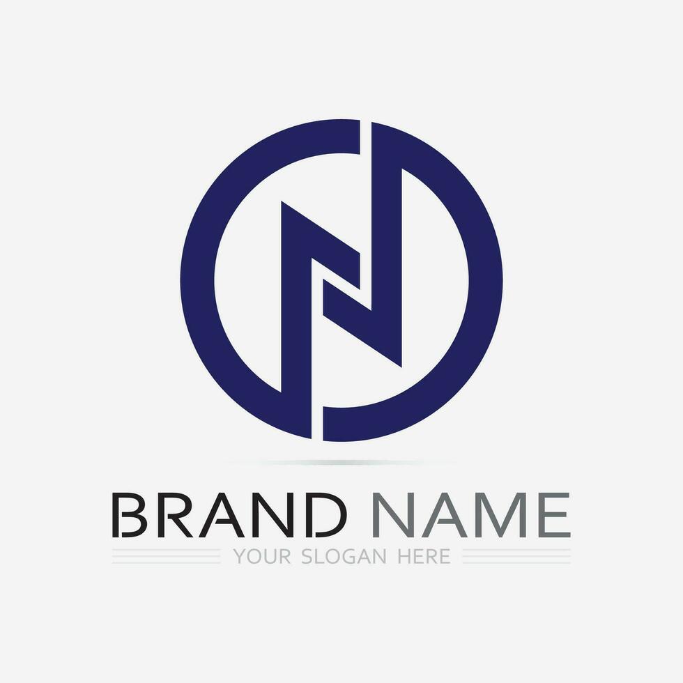 N Letter Logo Template vector