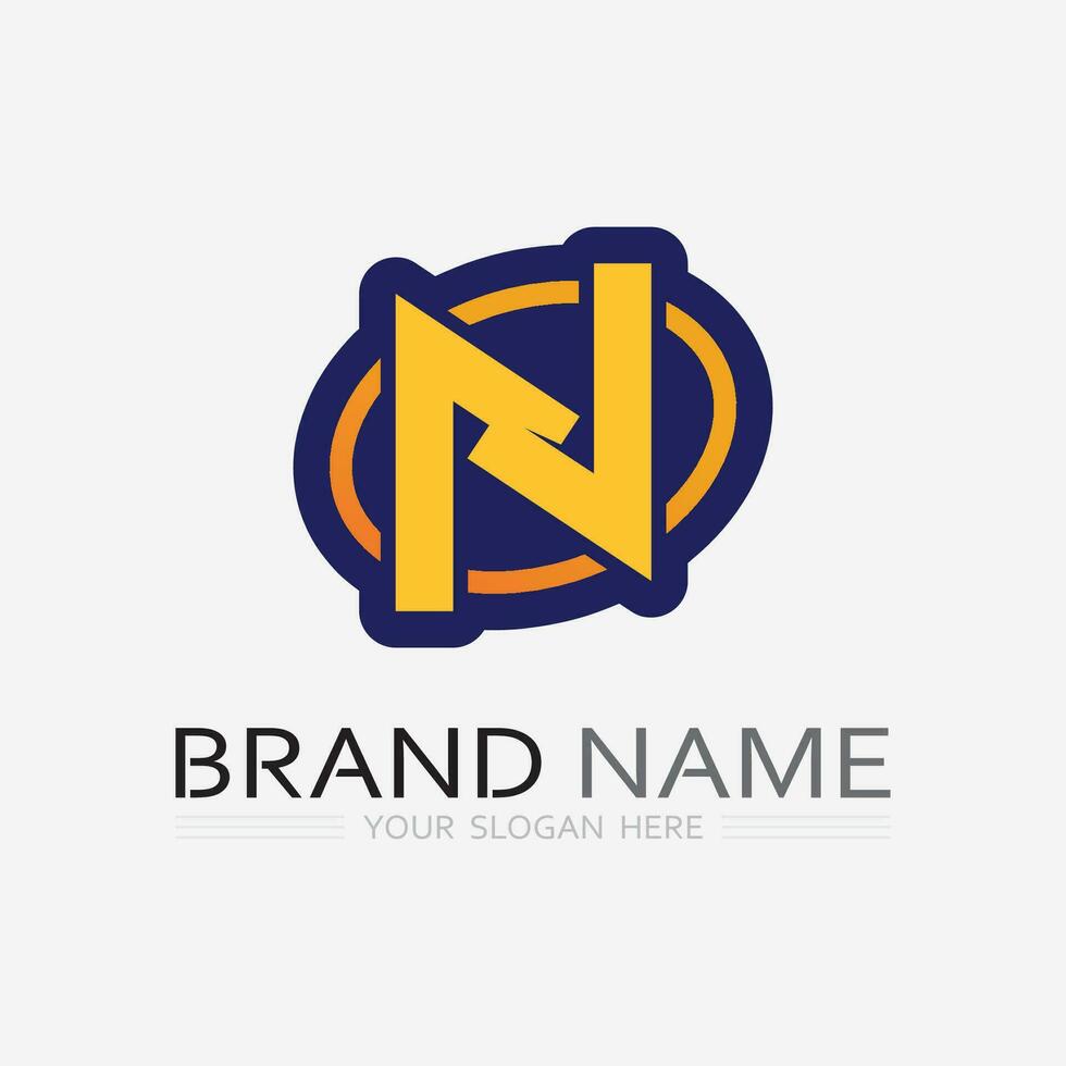 N Letter Logo Template vector